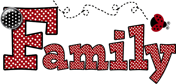 Free Red Polka Family Word Art *** Join 2,140 People - Family Word Art (640x312), Png Download