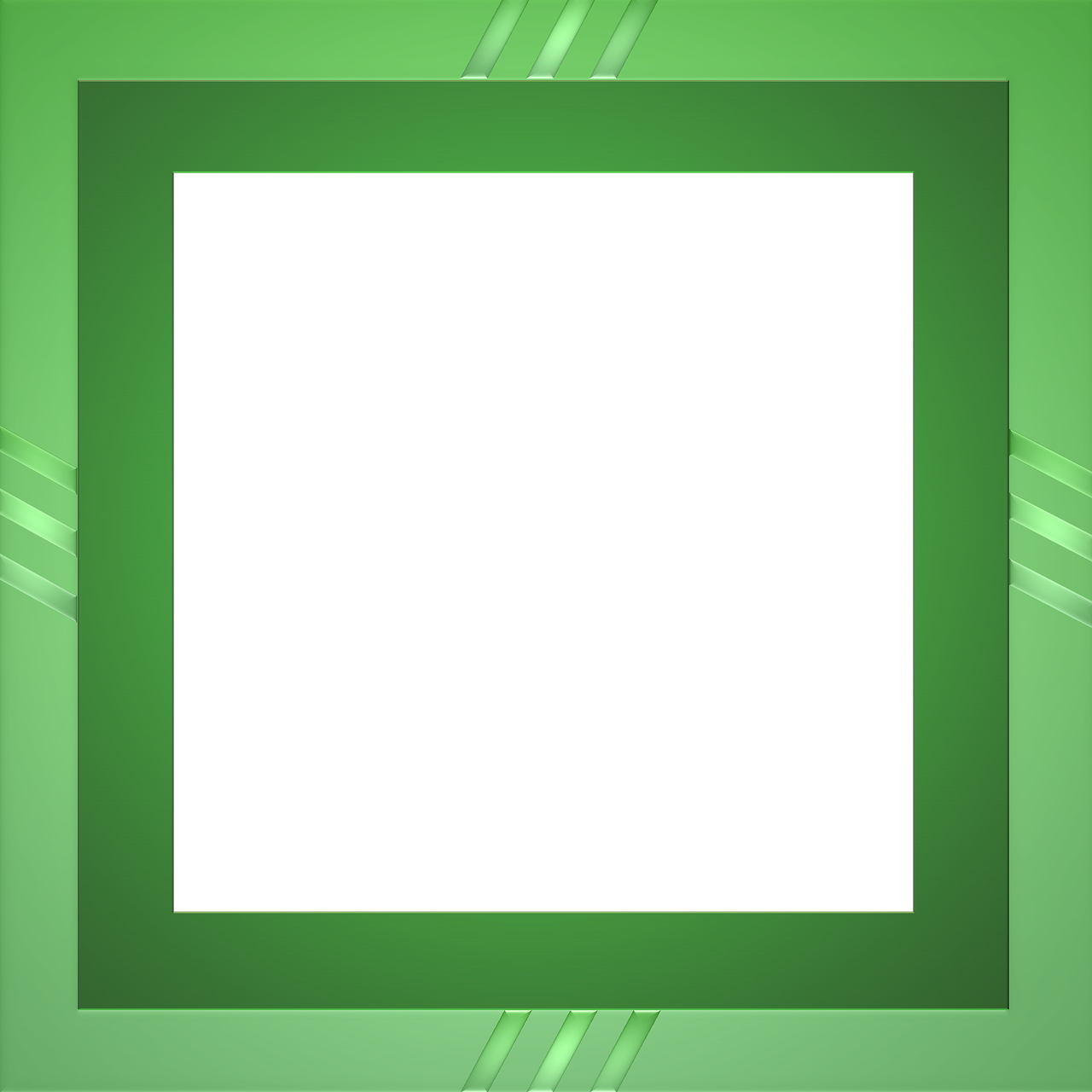 Cadre Png Déco Vert (500x500), Png Download