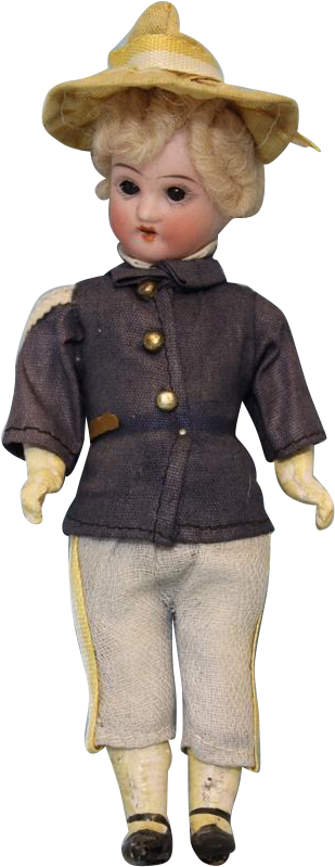 5" All Original Antique Soldier Boy Doll Bisque Head - Doll (798x798), Png Download