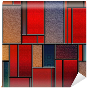 Seamless Textured Stained Glass Panel Wall Mural • - Modern Art (400x400), Png Download