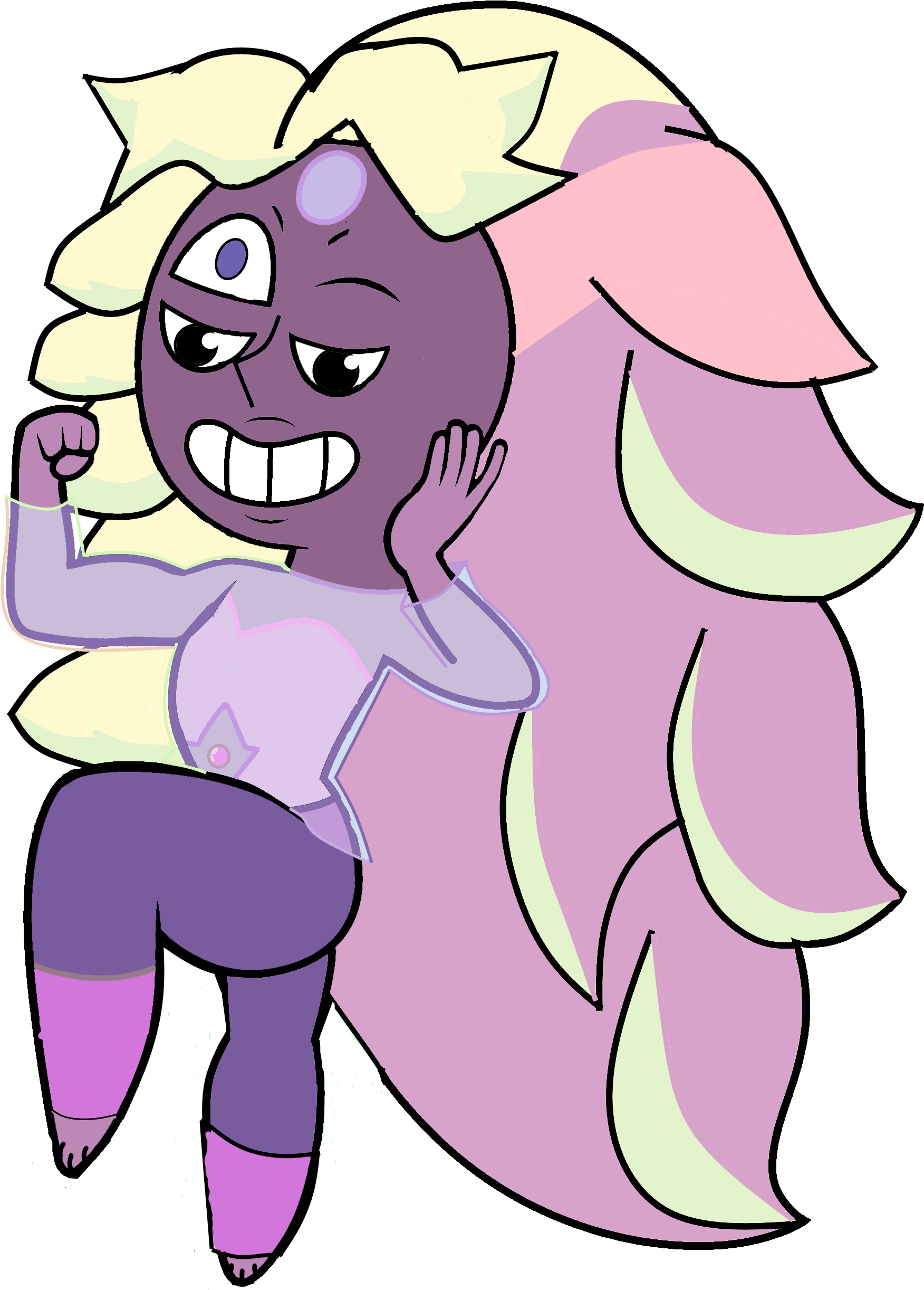 Clip Art Royalty Free Stock Image Opal By Lenhi Png - Steven Universe Rainbow Quartz Chibi (2000x2544), Png Download
