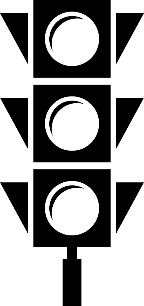 Traffic Light - - Icono Silueta De Semaforo (464x980), Png Download