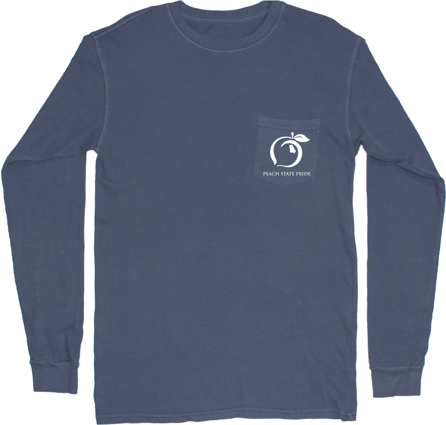 Atlanta Skyline Long Sleeve Tee - Peach State Pride (1024x866), Png Download