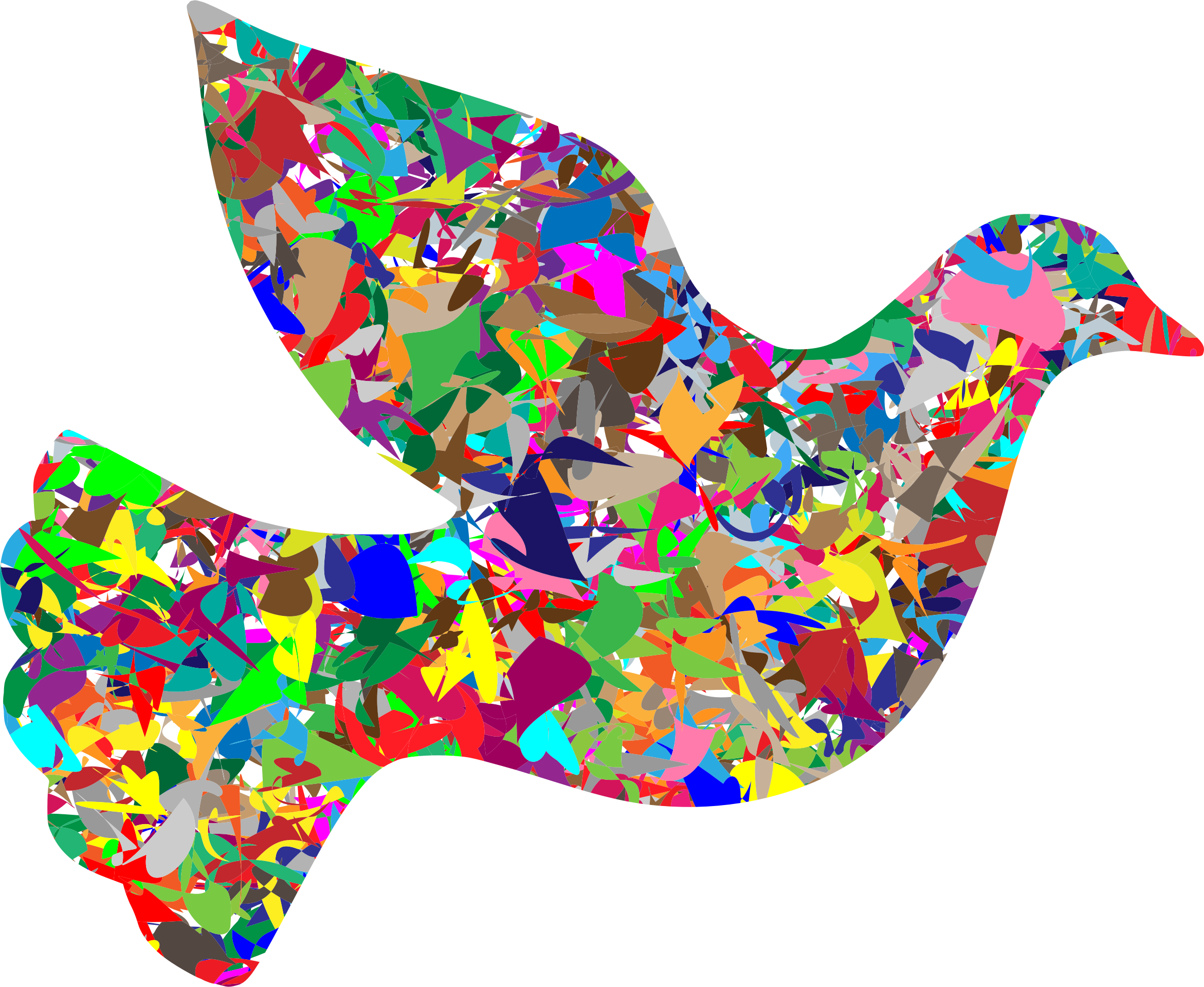 This Free Icons Png Design Of Modern Art Peace Dove (2342x1920), Png Download