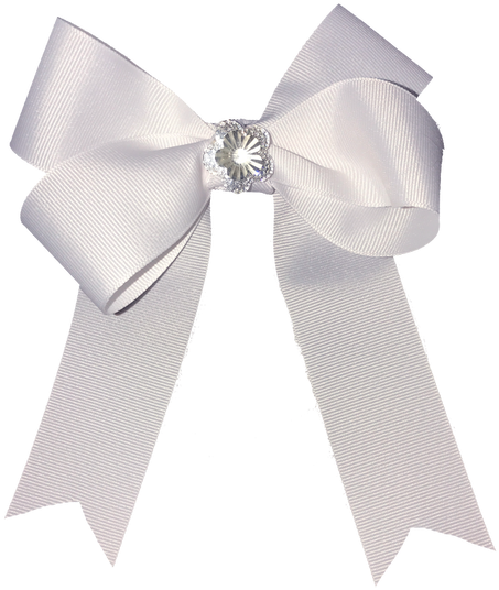 Large Wedding White Bow With Tails Featuring A Beautiful - Present (498x588), Png Download