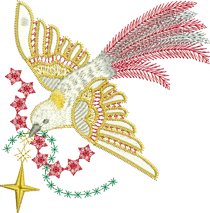 Sue Box Creations Download Designs Peace Dove - Creation In Embroidery Designs (713x724), Png Download