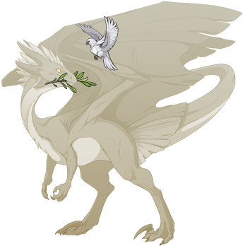 Peace Dove Wildclaw Male - Flight Rising Energy Trap (350x350), Png Download