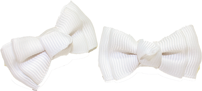 Hair Clip White Bow - Barrette (750x750), Png Download