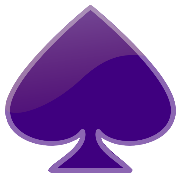 Spade3 Clip Art - Purple Spade Symbol (600x590), Png Download
