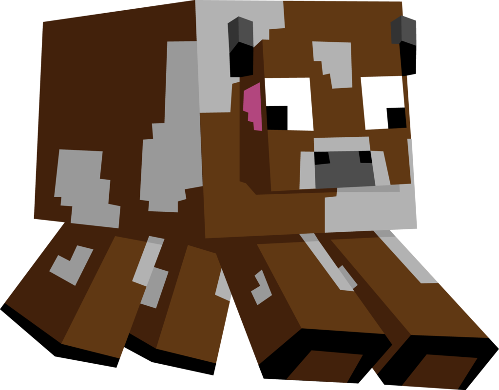 Drawn Cattle Minecraft Cow - Cow Minecraft Skin Art (1024x801), Png Download