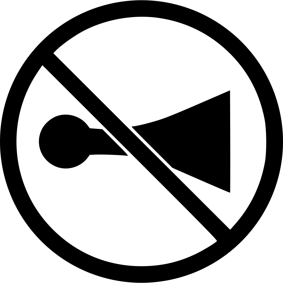 No Horn Zone Comments - Cross Out Stop Sign (980x982), Png Download