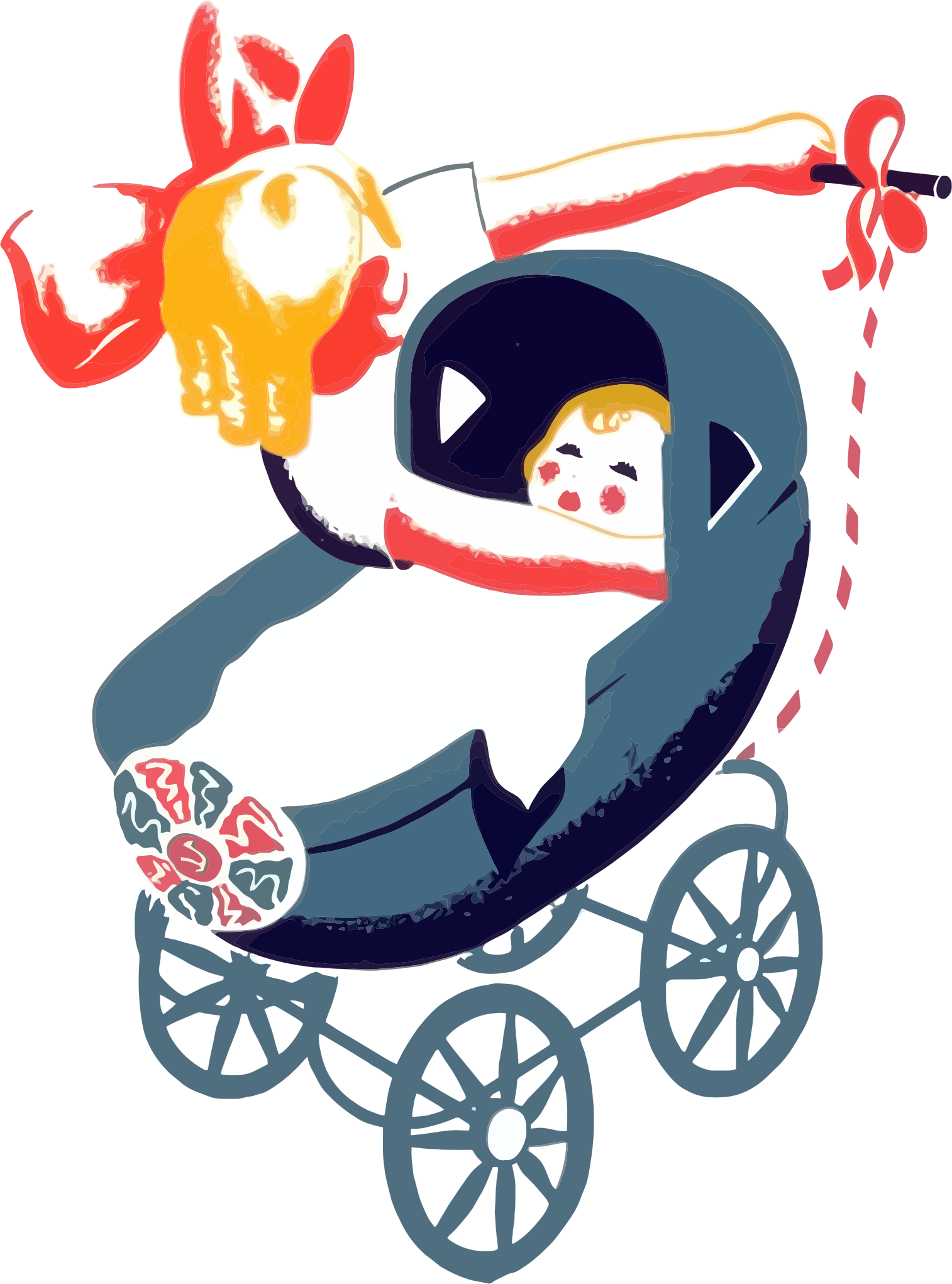 This Free Icons Png Design Of Vintage Baby Carriage (1514x2042), Png Download