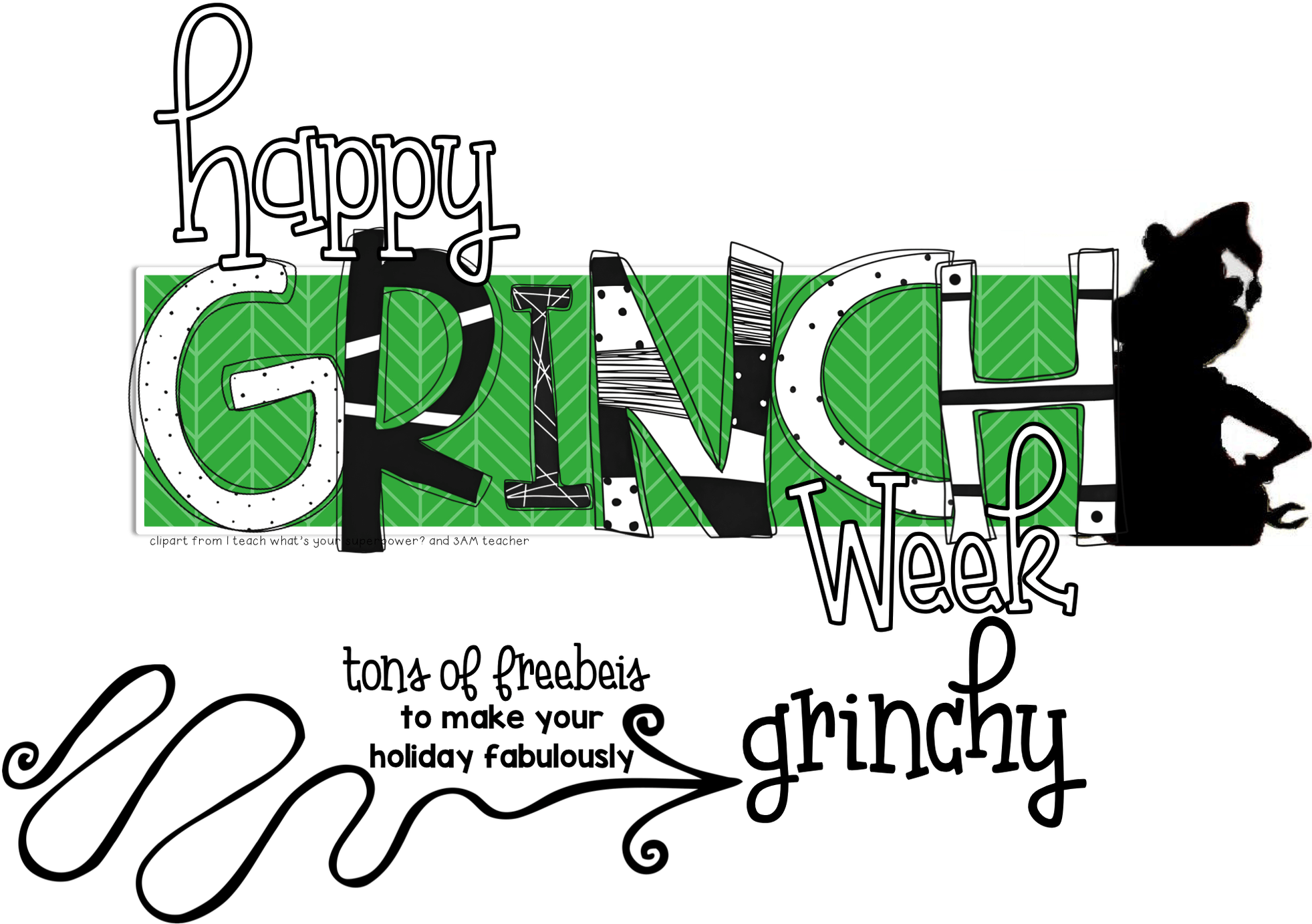 Long Grinch Week Sign - Grinch (2000x1407), Png Download
