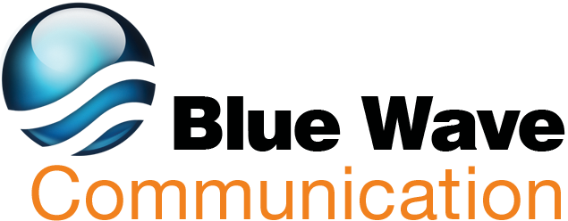 Logo Bluewave Medium - Logo Blue Wave Communication (635x248), Png Download