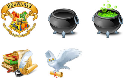 Search - Harry Potter Icon Pack (552x296), Png Download