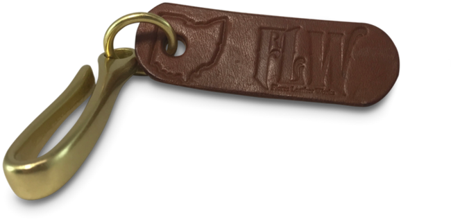Fish Hook Leather Keychain (1000x1000), Png Download