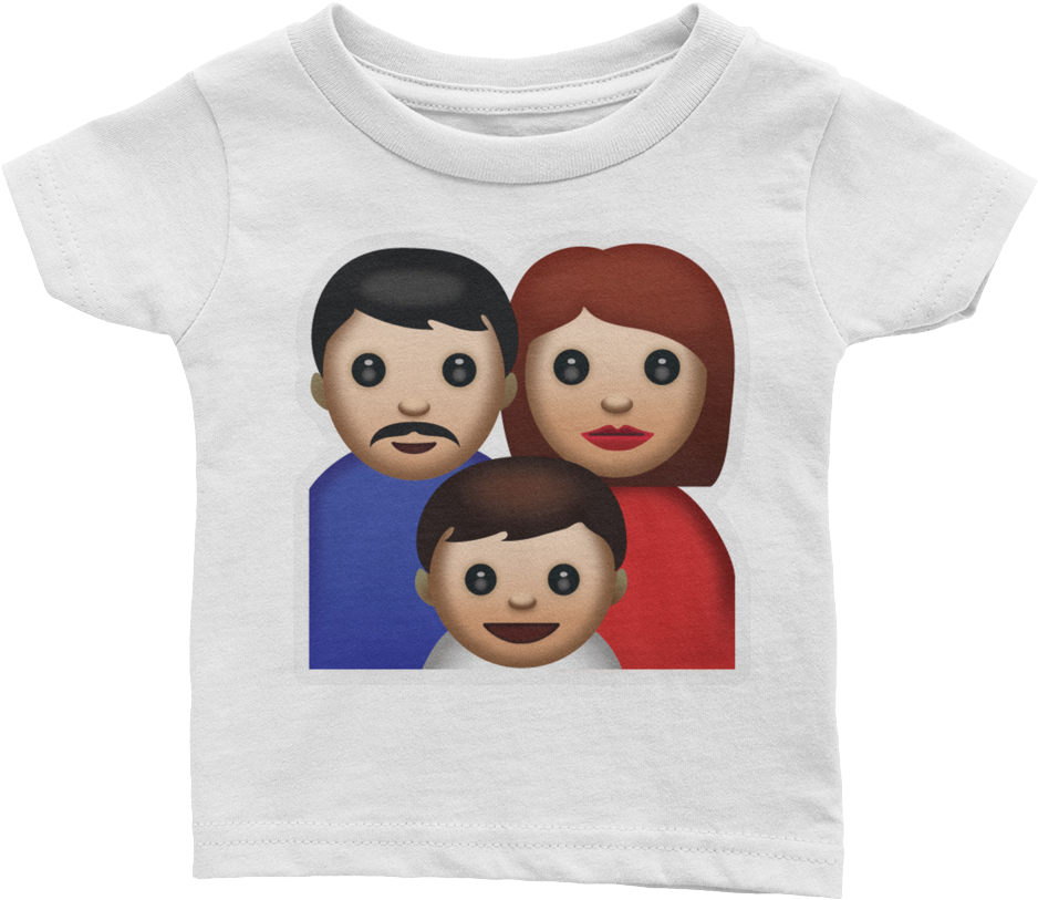 Emoji Baby T-shirt - Family Emoji (1000x1000), Png Download