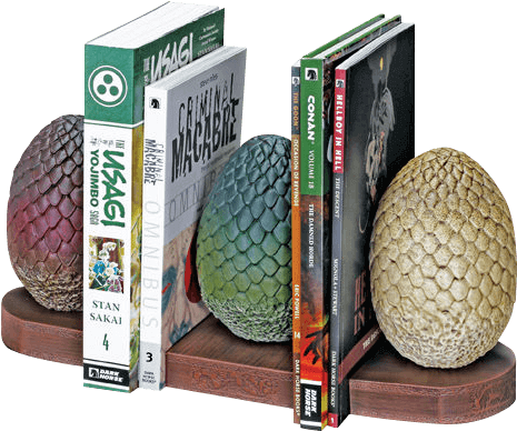 Game Of Thrones Dragon Egg Bookends Daenerys Targaryen - Game Of Thrones Book Series Leather (465x465), Png Download