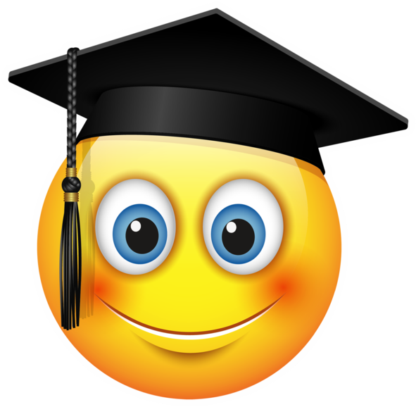 Grad Emoji - Emoji Graduate (600x600), Png Download
