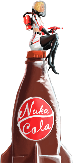 Here's A Png Transparent Of My Nuka Girl Piece If Anybody - Coca-cola (375x750), Png Download