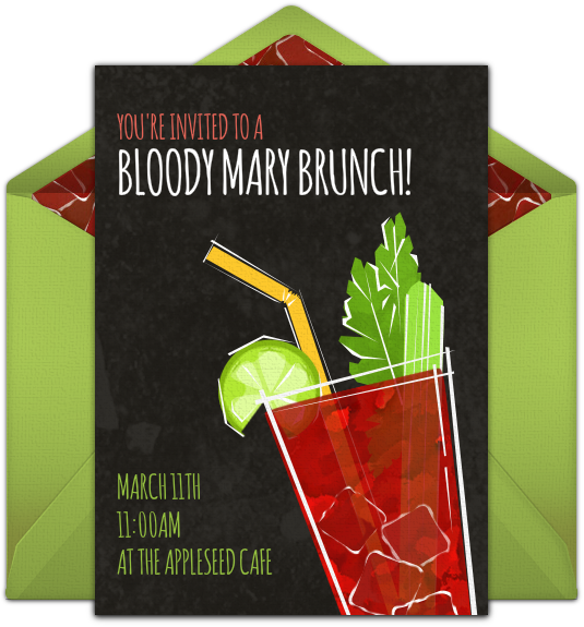 Bloody Mary Online Invitation - New Year Eve Plain Party Invitation (650x650), Png Download