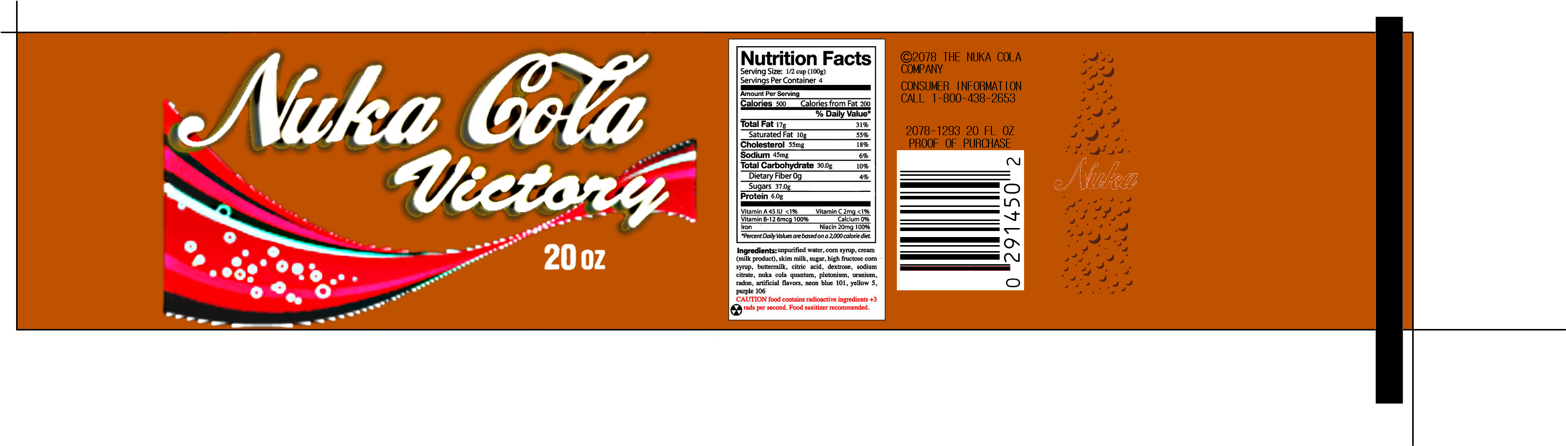 Nuka Cola Victory Lable - Paper Product (3507x2550), Png Download