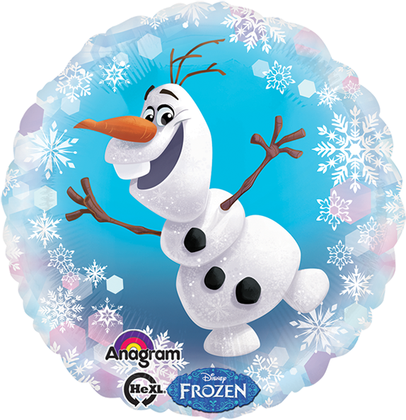 18" Frozen Olaf Standard Foil Round Balloon - 18" Disney Frozen Olaf Balloon - Mylar Balloons Foil (500x500), Png Download