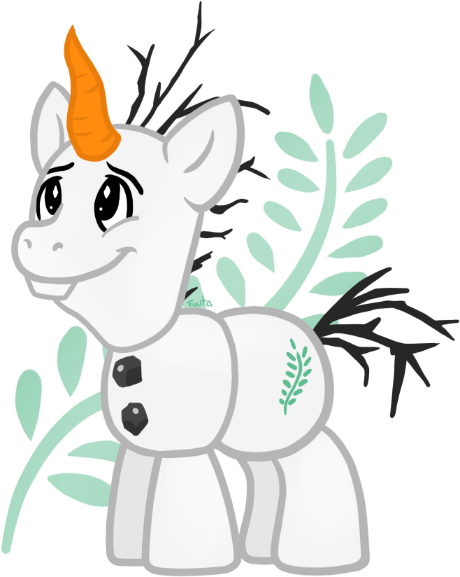 Olaf Elsa Rainbow Dash Pony White Mammal Vertebrate - Mlp Frozen Olaf (900x900), Png Download