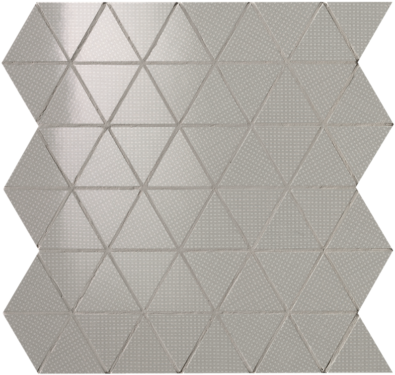 Grey Triangolo Mosaico (800x763), Png Download