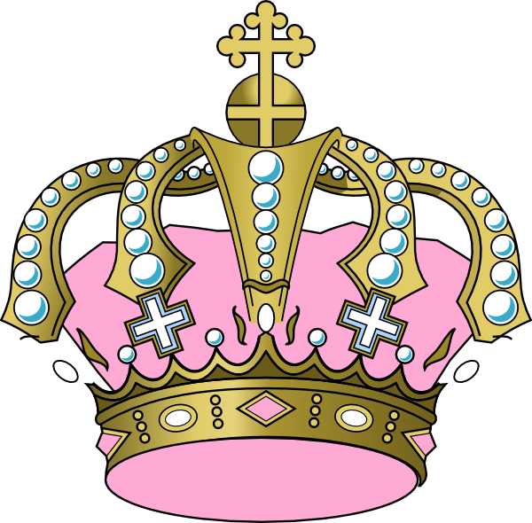 Pink Crown Clipart Clip Art - Royal Blue Crown (600x590), Png Download