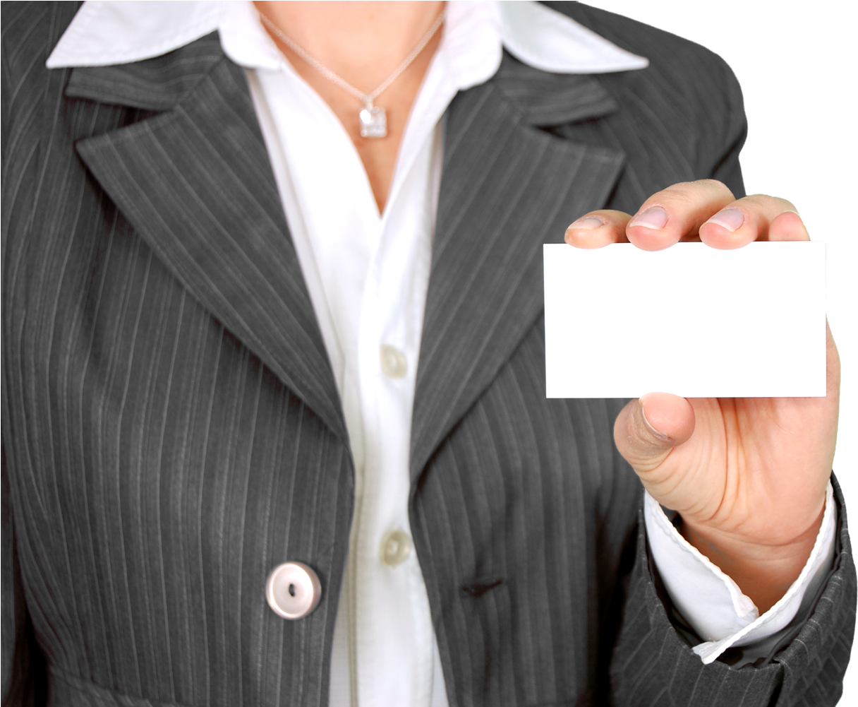 Holding Business Card Png (1353x1000), Png Download