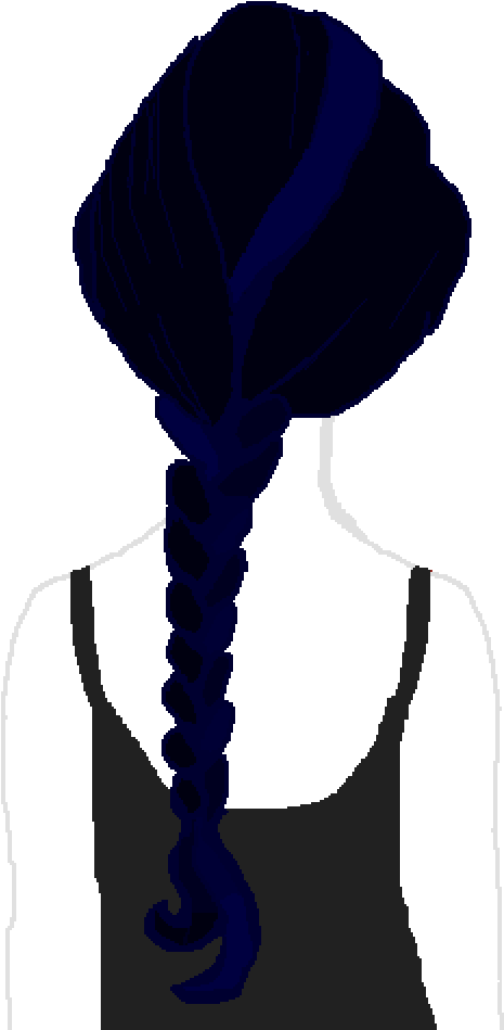 Misty Cage With Her Hair Up In A Braid - Drawing (1000x1000), Png Download