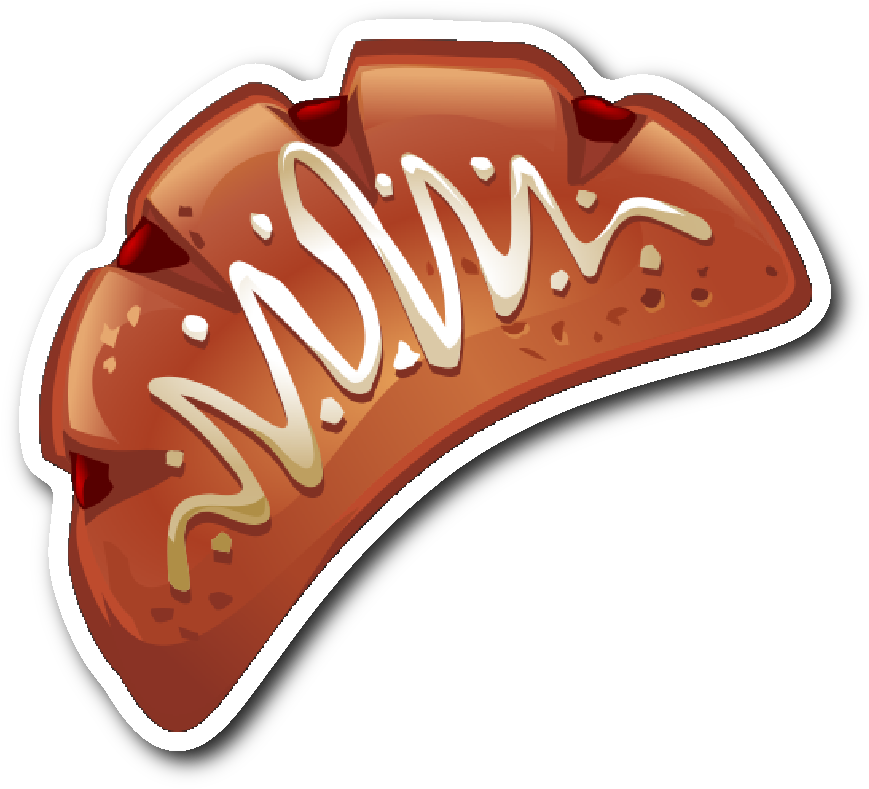 Bear Claw Sticker - Dessert (1064x1064), Png Download