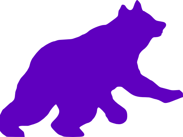 Purple Bear Svg Clip Arts 600 X 450 Px (600x450), Png Download