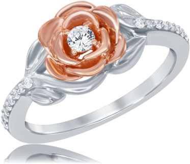 Beauty And The Beast Engagement Ring Awesome Disney - Belle Enchanted Rose Ring (500x500), Png Download
