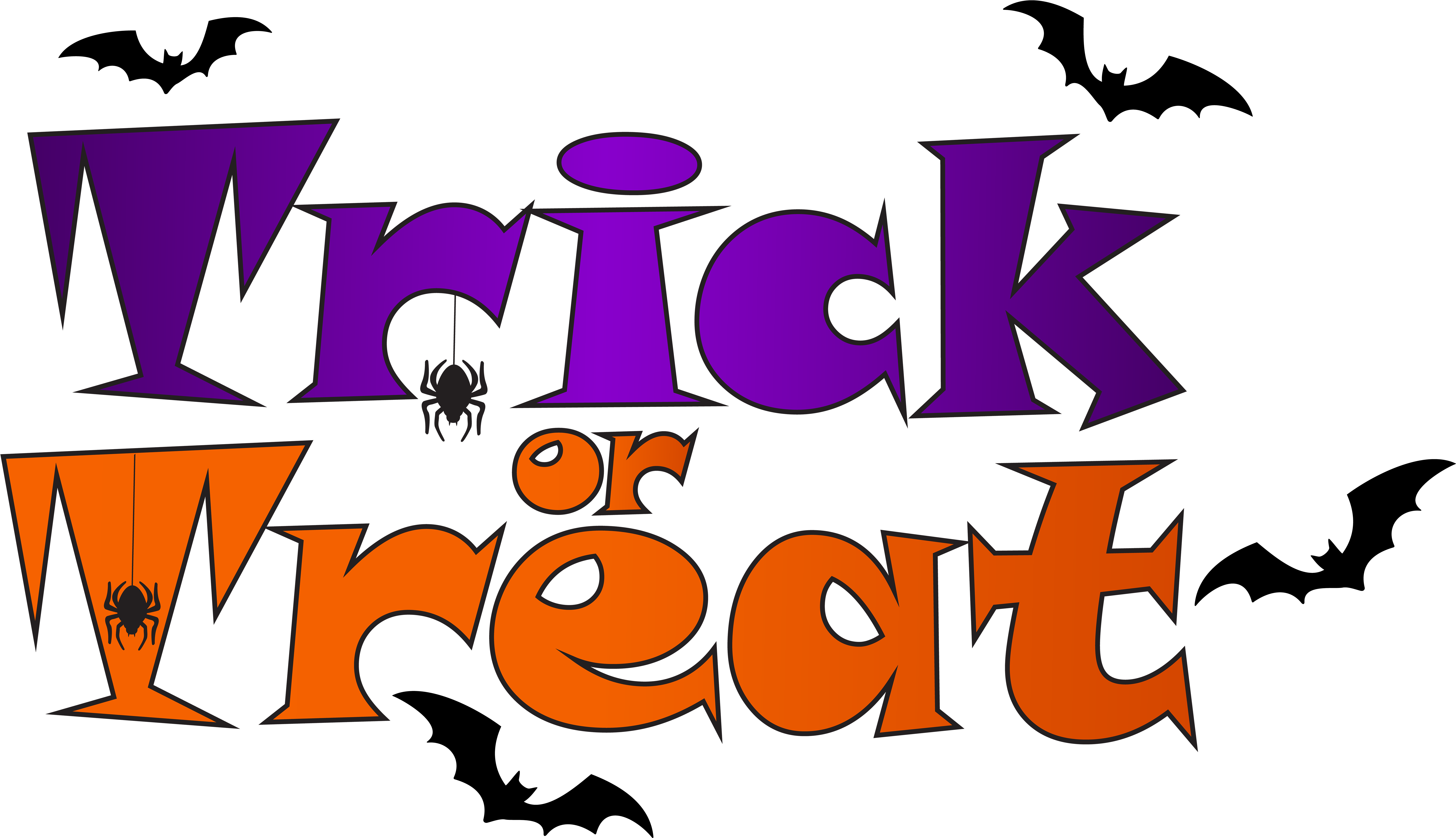 Png Freeuse Trick Png Clip Art Gallery Yopriceville - Trick Or Treat Png (8000x4723), Png Download