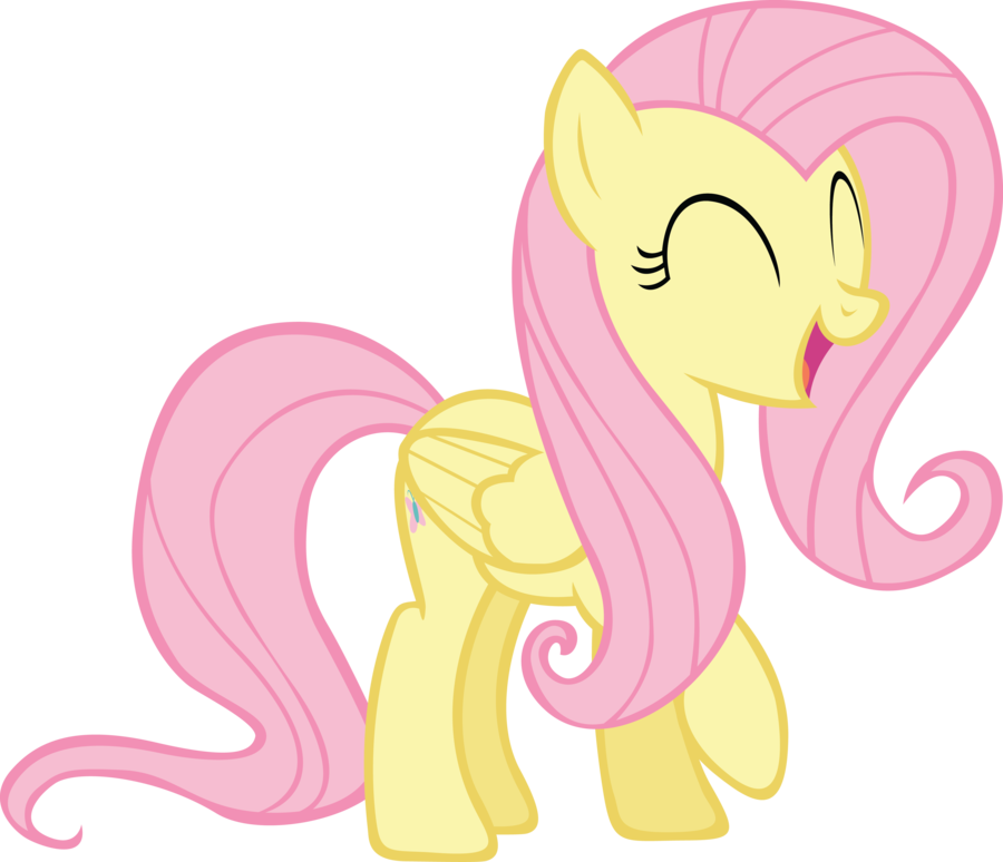 Fanmade Happy Fluttershy - My Little Pony Fluttershy (900x774), Png Download