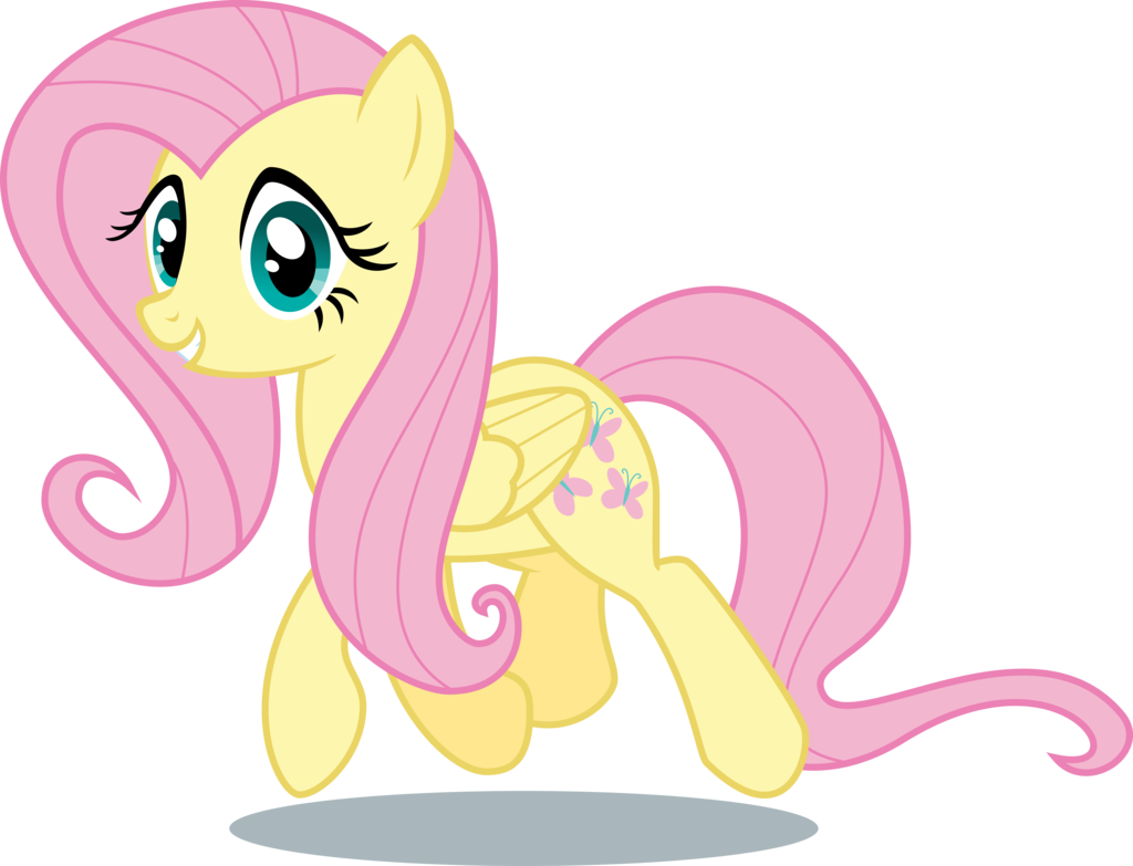 Drawing Ponies Fluttershy Png Black And White Library - My Little Pony Fluttershy (1024x783), Png Download