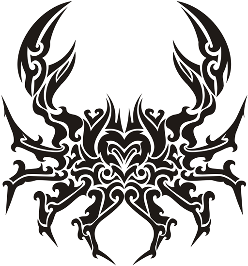 Aries Vector Cancer Zodiac - Cancer Zodiak Tattoo Designs (600x590), Png Download