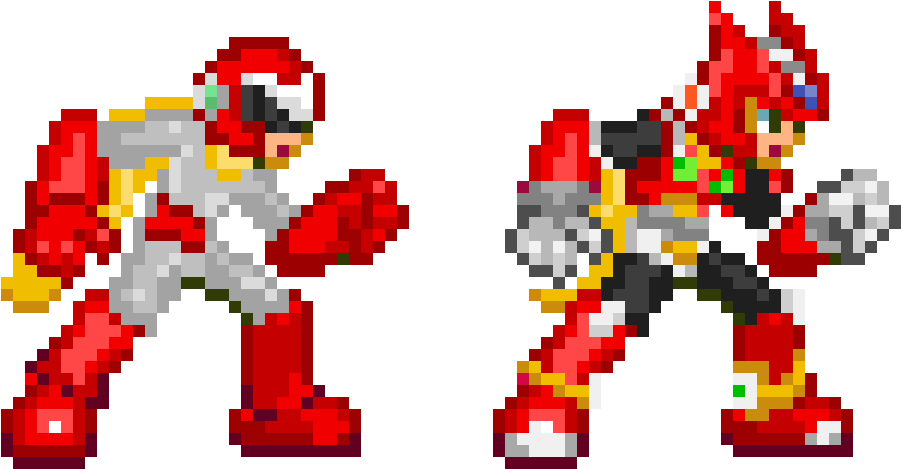 Protoman And Zero Stamps - Cartoon (1200x1200), Png Download