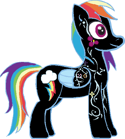 Cammy, Dia De Los Muertos, Flower, Rainbow Dash, Safe, - Filename (418x466), Png Download