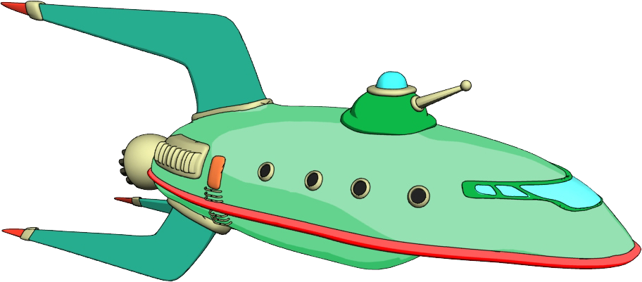 Download - Planet Express Ship (912x401), Png Download
