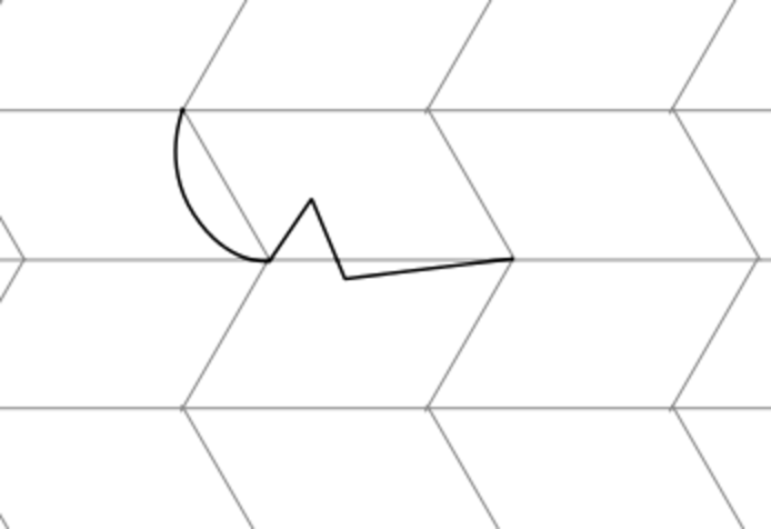 694px Finish This Parallelogram - Tile (694x476), Png Download