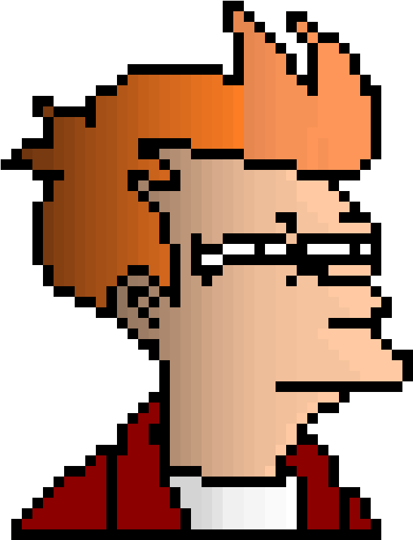 Fry From Futurama - Futurama Fry Pixel Art (990x840), Png Download