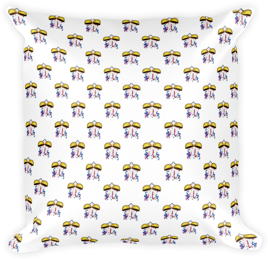 Confetti Ball-just Emoji - Fried Shrimp Emoji Pillow (1000x1000), Png Download