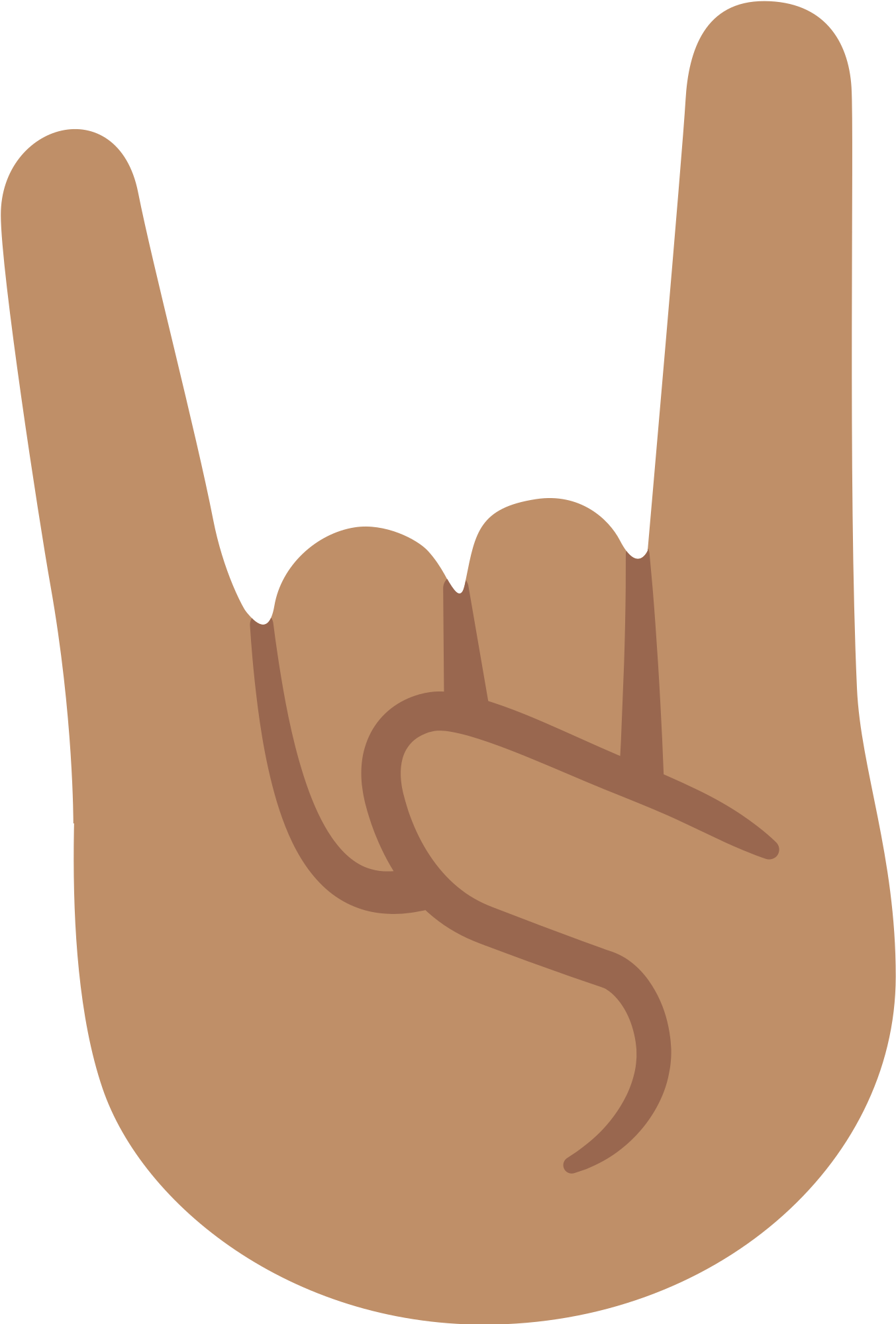 Open - Sign Of The Horns Emoji Png (2000x2000), Png Download