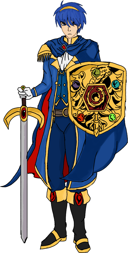 My Design For Brave Marth - Fire Emblem Marth Falchion (980x1200), Png Download