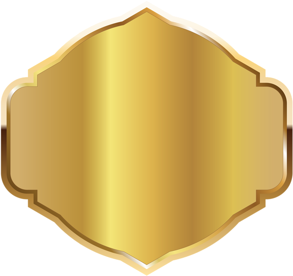 Gold Seal With Gold Ribbon Png Clipart Image - Gold Label Png (600x565), Png Download