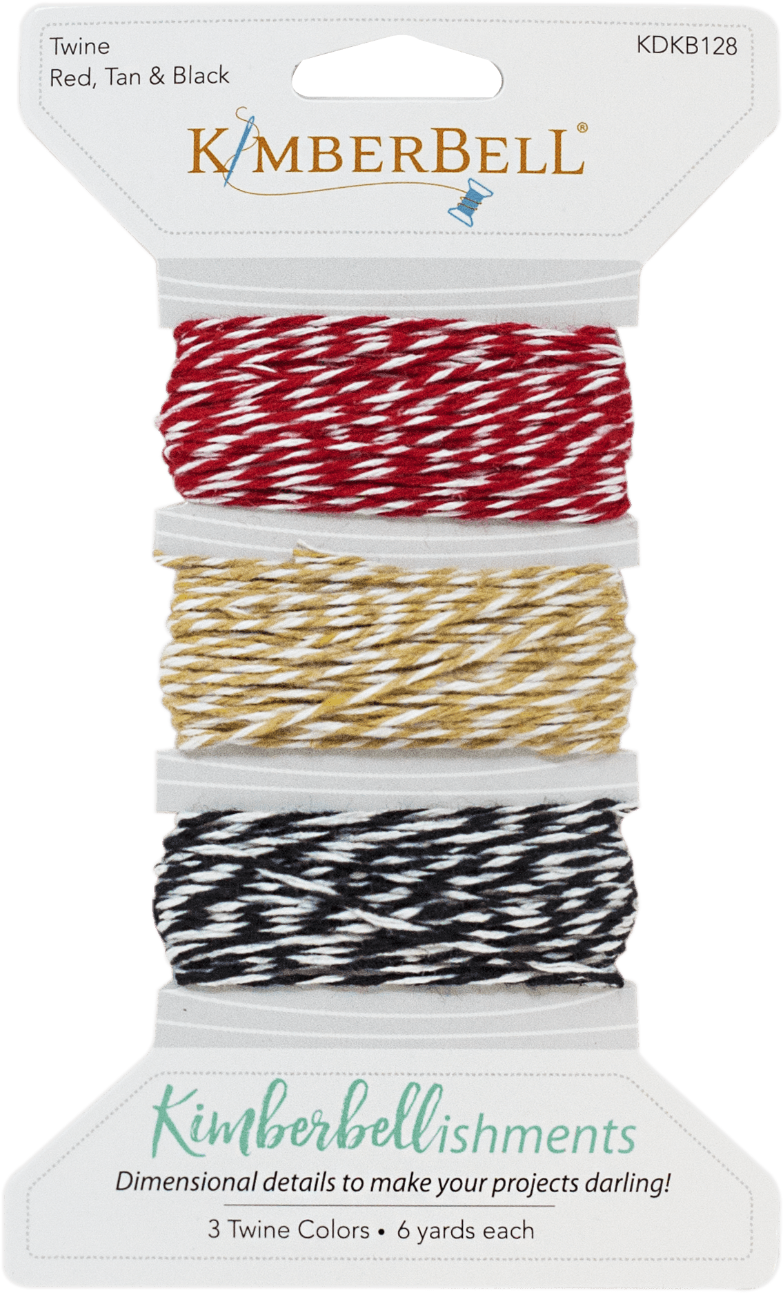 Kimberbell Twine Red, Tan & Black - Wafer (2502x2949), Png Download