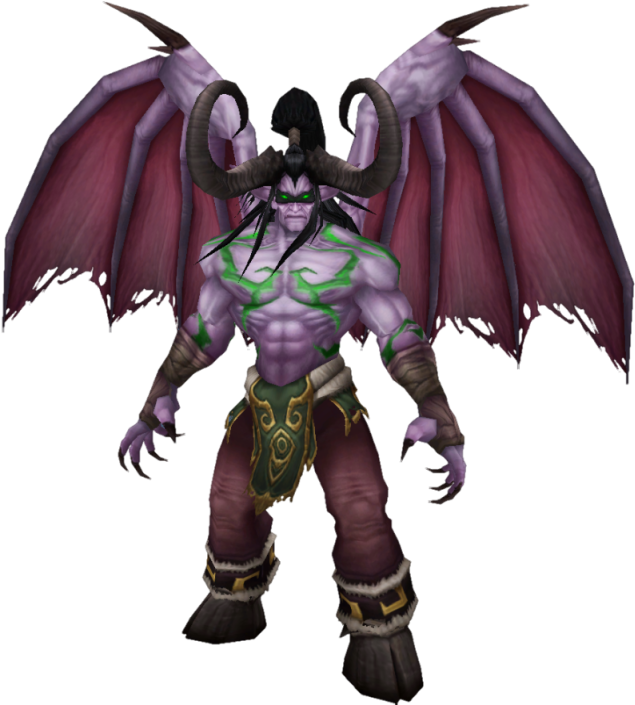 Wow Illidan Stormrage Cut Out By Atagene-d2xzlx7 - Illidan Stormrage In Game (654x711), Png Download